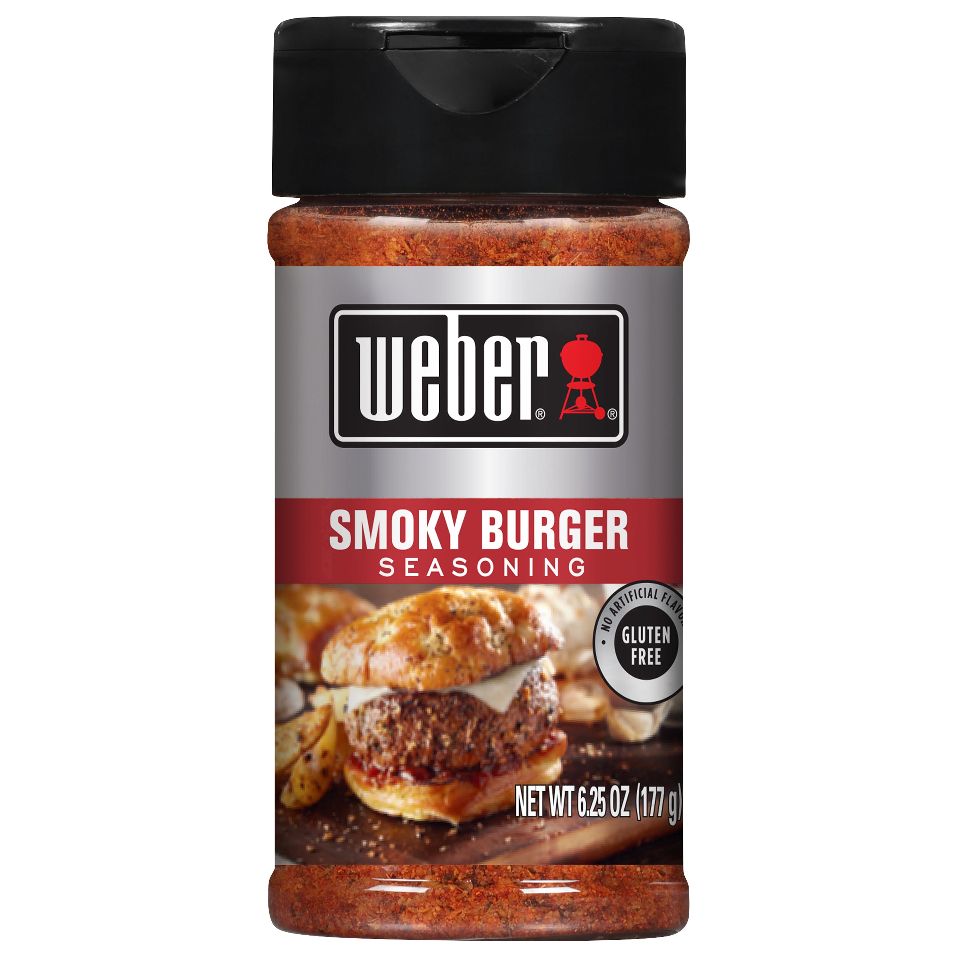 Weber Smoky Burger Seasoning, Gluten Free, 6.25 oz