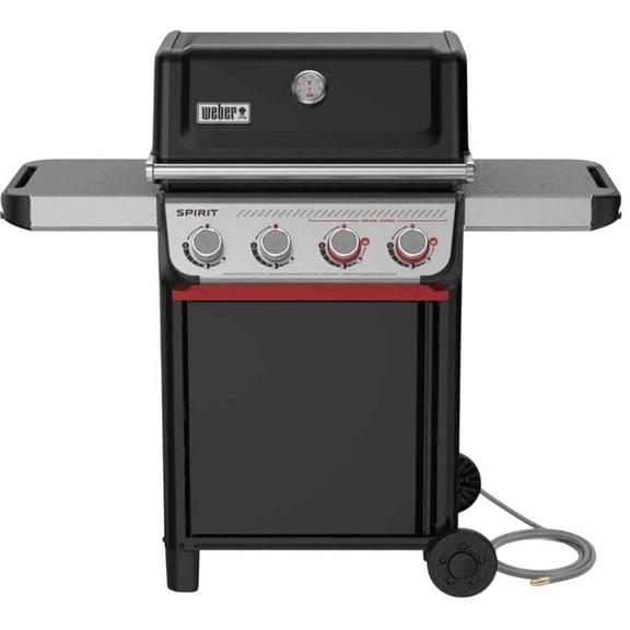 Weber Spirit Gas Grill, E-425 4 Burner Natural Gas Grill with Wheels, Black