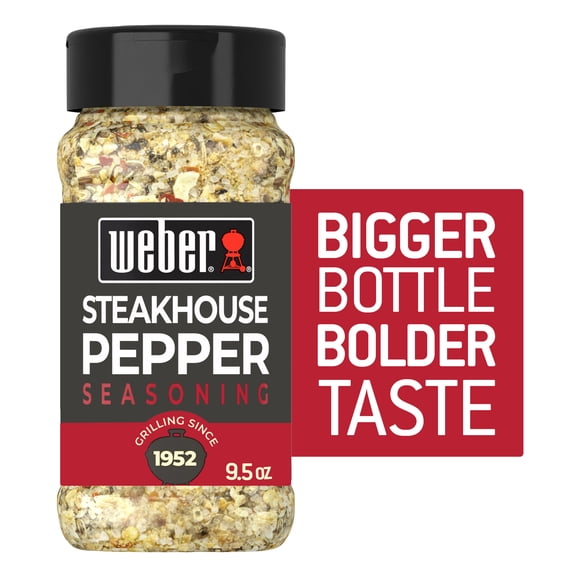 Weber Steakhouse Pepper Seasoning, Pepper Seasoning Blend, 9.5 oz