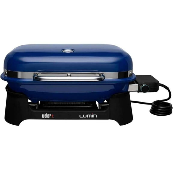 Weber Lumin 120V Electric Grill Deep Ocean Blue