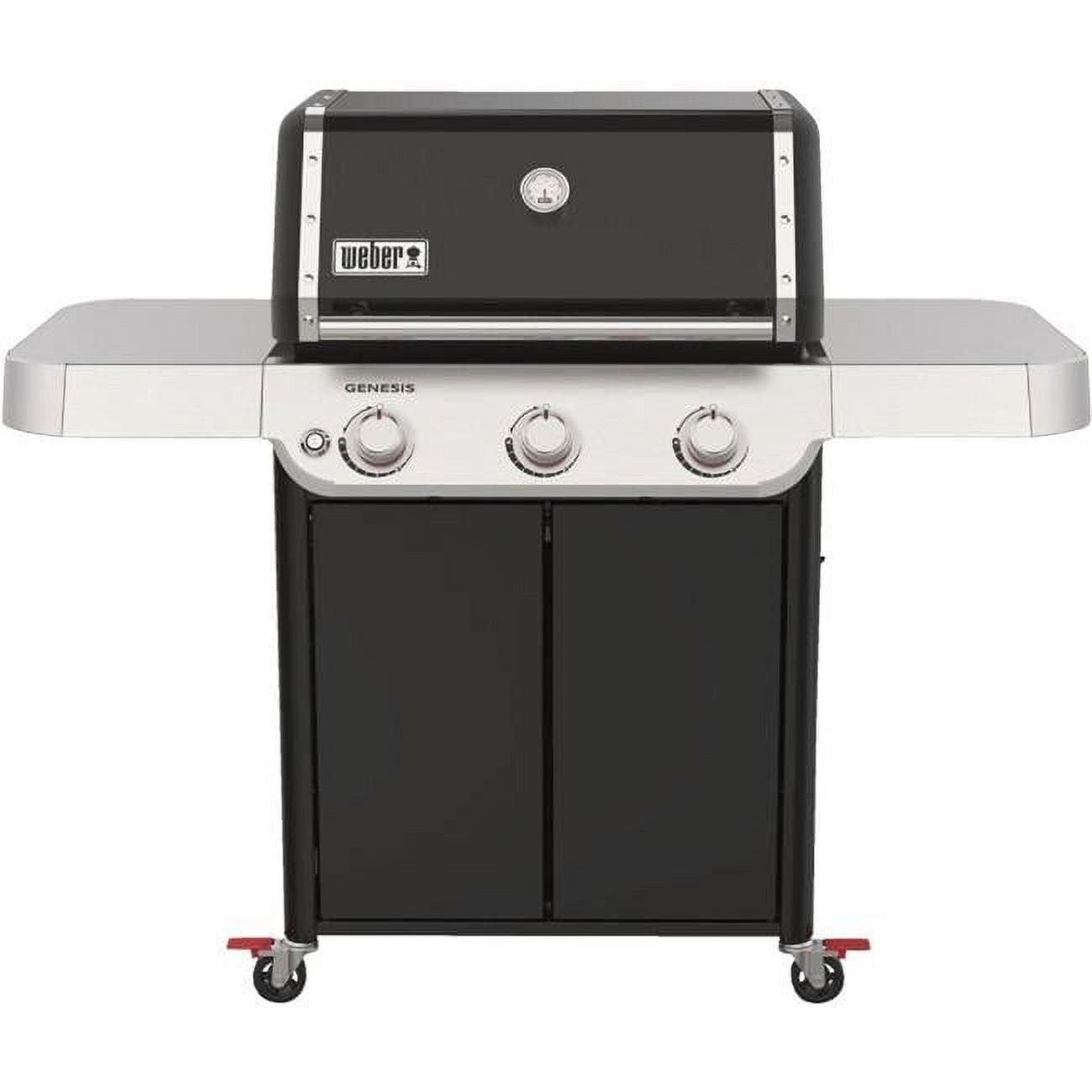 Genesis E-315 Black Liquid Propane Gas Grill with Side Tables