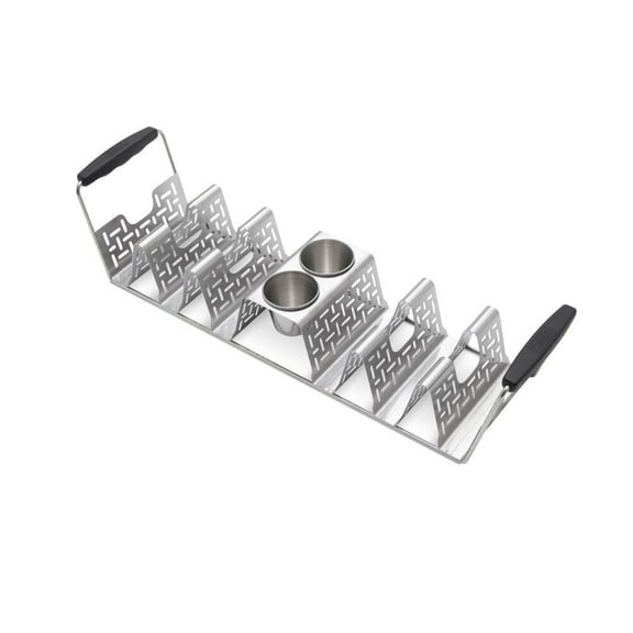Weber-Stephen Products 126901 18.1 x 4.72 x 4.38 in. Stainless Steel Taco Rack