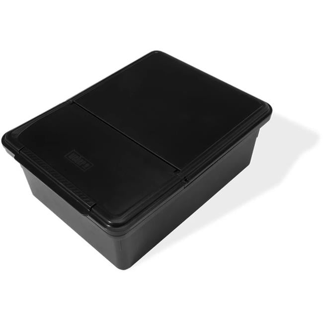 Black Plastic Outdoor Storage Bin with Sealing Lid