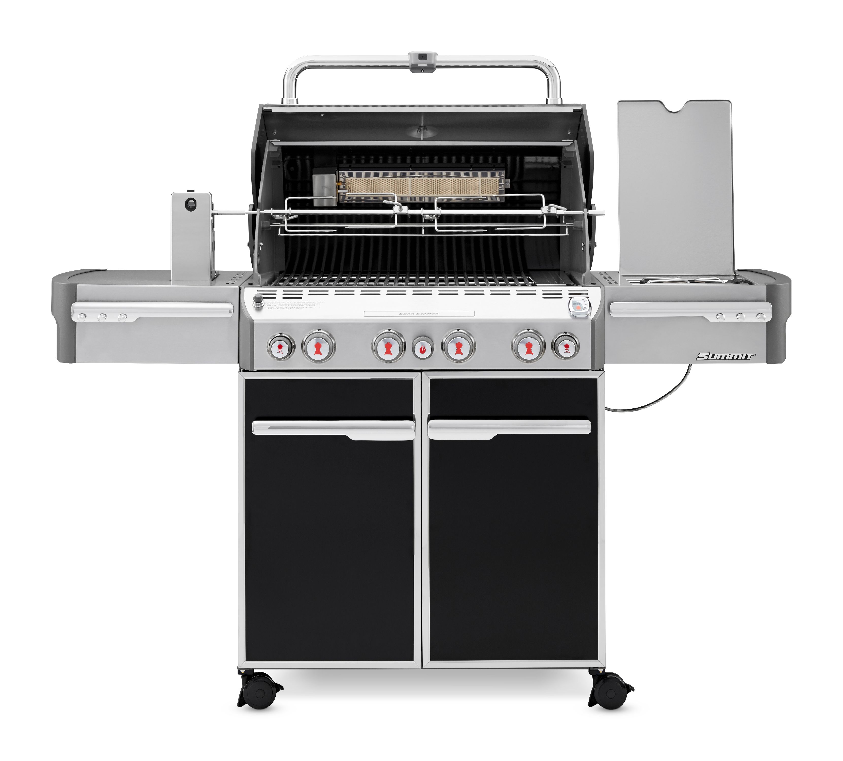 Weber Summit E-470 4-Burner Propane Gas Grill in Black with Built-In Thermometer and Rotisserie - image 1 of 23