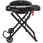 Weber Traveler 1 Burner Portable Liquid Propane Compact Gas Grill, Black