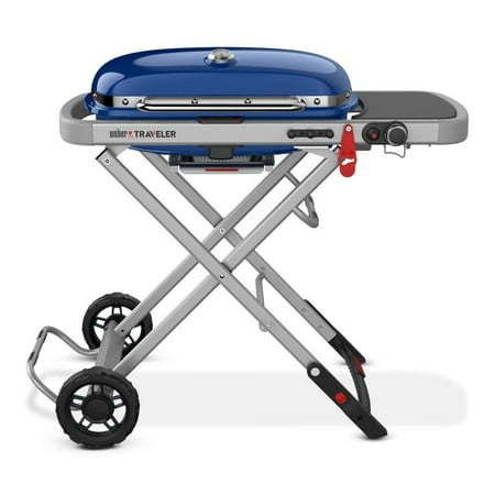 Weber - Traveler Portable Gas Grill - Blue