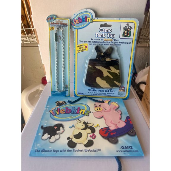 Webkinz Camo Tank Top Necklace With Codes Gift Bag Set New