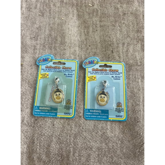 Webkinz Charm - Ms Birdy Cameo - New Sealed code 2 count