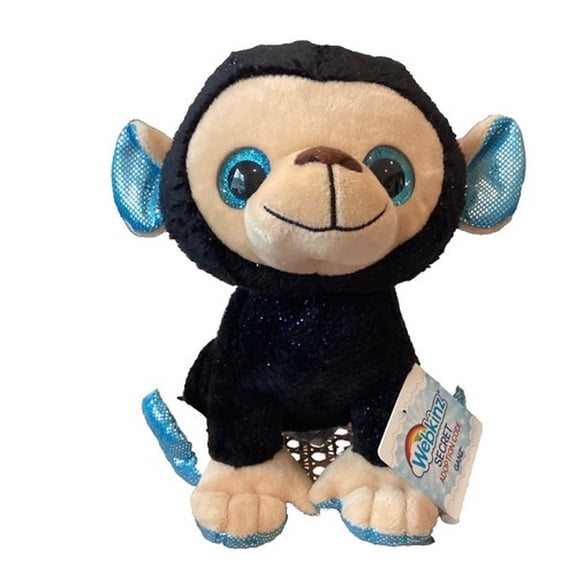 Webkinz - Chimpanzee Black and Blue Stuffed Animal 8" Plush Toy (Webkinz Sealed Code)(BONUS 1 WEBKINZ GIFT BAG)