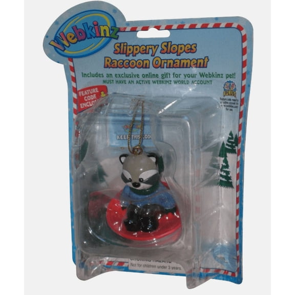 Webkinz Slippery Slopes Raccoon Ornament