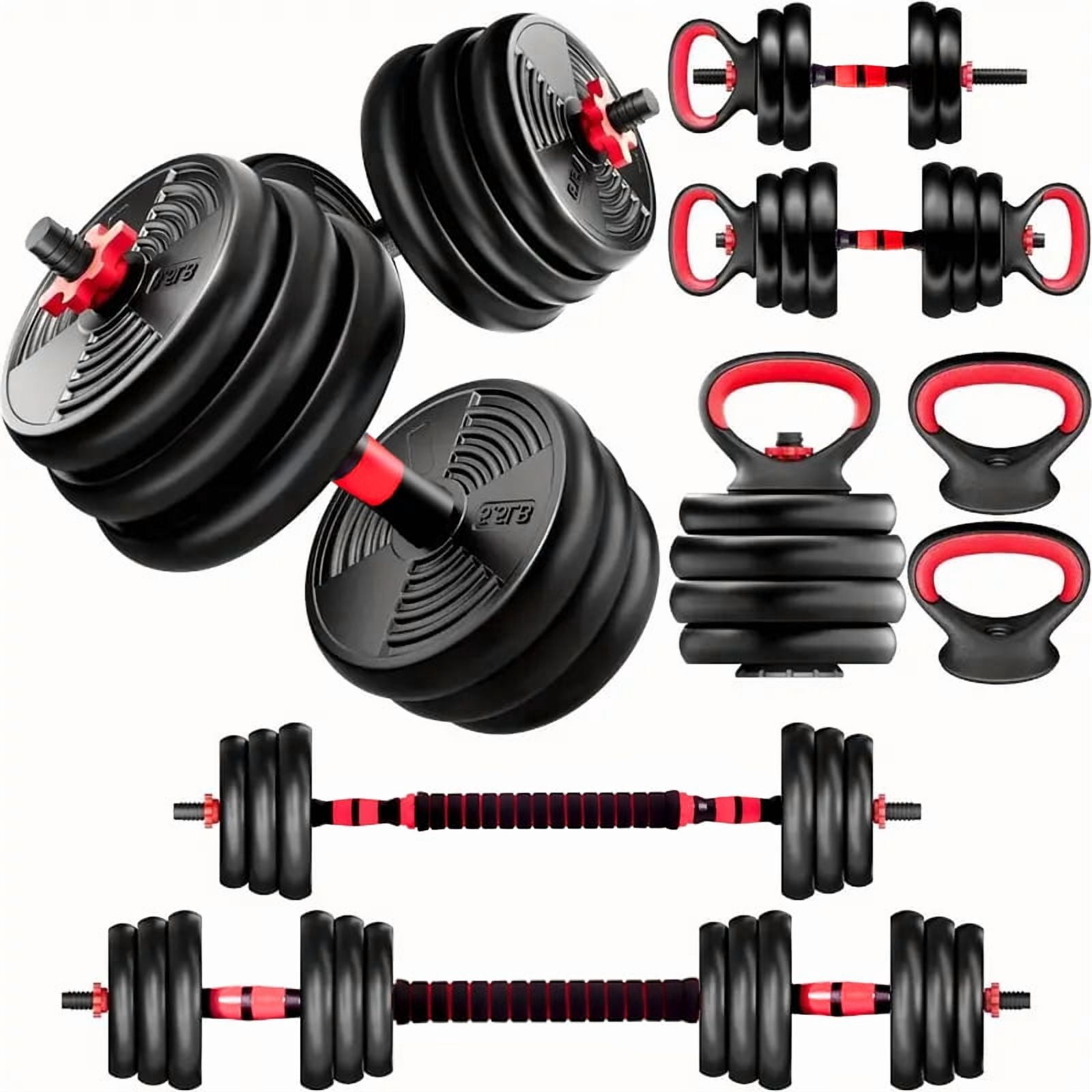 Webliew Adjustable Dumbbells set - 20/30/70/90 lbs  Weights Dumbell Sets,10/15/35/45 lbs Dumbbells Set of 2,Adjustable Barebells Kettlebells Set,Weights for women at home,Home Fitness Kit