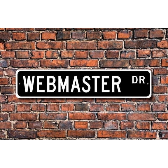Webmaster Webmaster Gift Webmaster Sign computer internet web site expert internet whiz Metal Aluminum Sign - Size: 16 x 4 Inches
