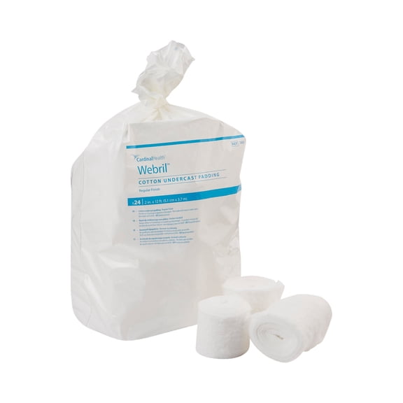 Webril Cast Padding 2" x 4 Yd Cotton White 1418, 24 Ct