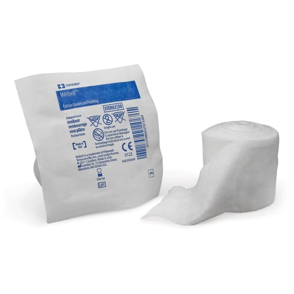 Webril Cast Padding 3" x 4 Yd Sterile Cotton White 2394-, 50 Ct