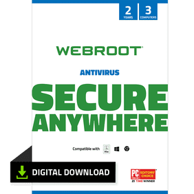 Webroot Antivirus Software for 3 Devices, 2 Year Subscription &ndash; Windows/MacOS [Digital Download]