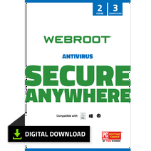 Webroot Antivirus Software for 3 Devices, 2 Year Subscription – Windows/MacOS [Digital Download]