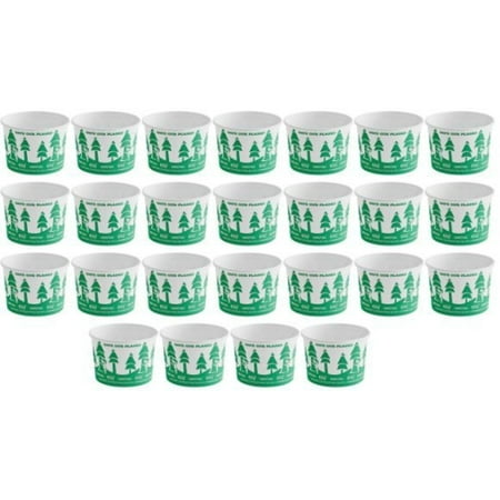 WebstaurantStore EcoChoice Compostable Single-Service Tree Design Paper Soup Cup, 8 Oz. (25-Pack)