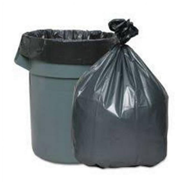 Webster Can Liners - 60 gal Capacity - Black - 100/Carton - Waste Disposal