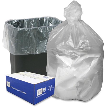 Webster Translucent Waste Can Liners, 16 Gallon, 1000 Count