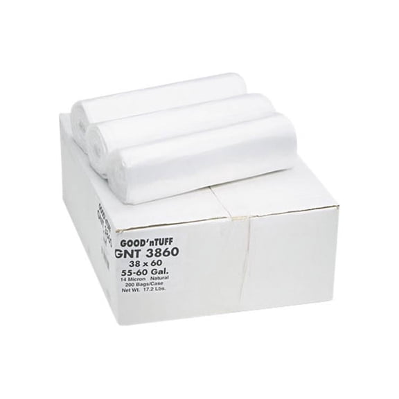 Webster Translucent Waste Can Liners, 55-60 Gallon, 200 Count