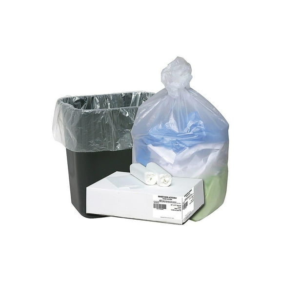Webster Ultra Plus 16 Gallon Trash Bags Clear WHD
