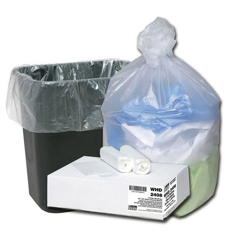 Webster Ultra Plus 8-Mic High-Density Trash Can Liners, 7 - 10 Gallons