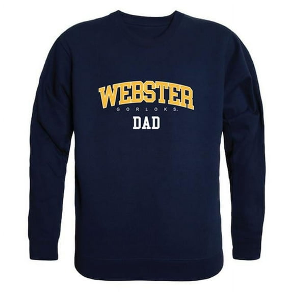 Webster University Gorlocks Dad Crewneck Sweatshirt, Navy - Large