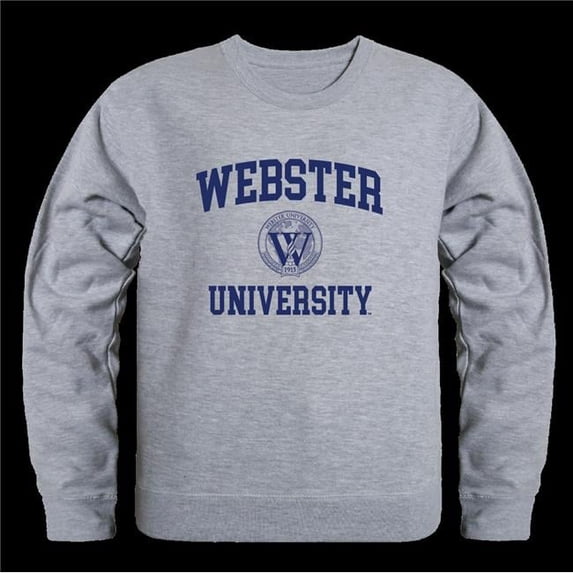 Webster University Gorlocks Seal Crewneck Sweatshirt, Heather Grey - Large