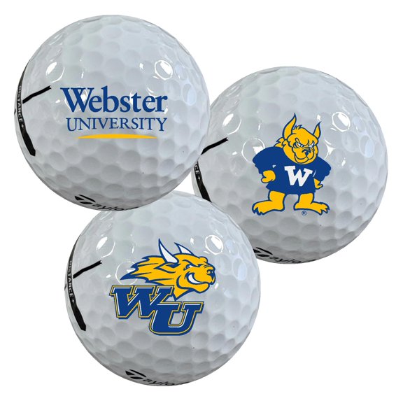 Webster University Gorloks Logo Edition Officially Licensed NCAA Taylormade Distance+ Golf Balls 12-Pack (Dozen)