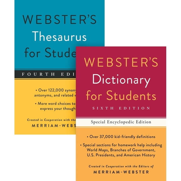 Webster's for Students Dictionary/Thesaurus Shrink-Wrapped Set, (Paperback)