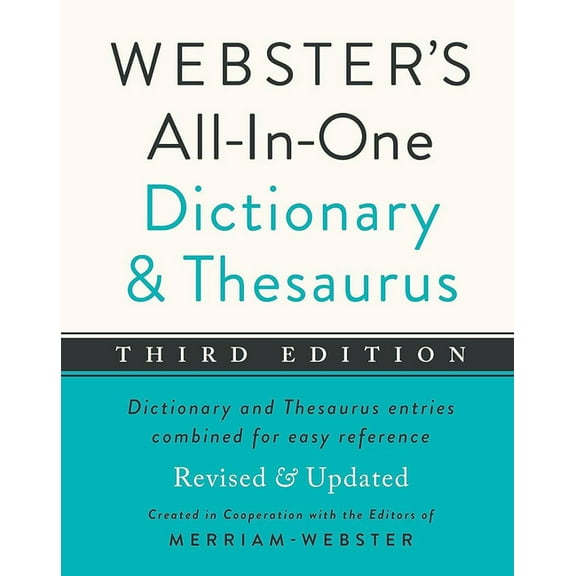 Webster's All-In-One Dictionary and Thesaurus, Third Edition, (Hardcover)