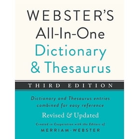 Webster's All-In-One Dictionary and Thesaurus, Third Edition, (Hardcover)