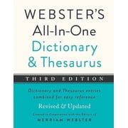 Websters All-In-One Dictionary and Thesaurus, Third Edition, Hardcover