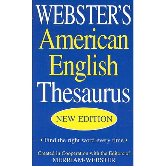 Pre-Owned Webster's American English Thesaurus (Paperback) 1596950781 9781596950788