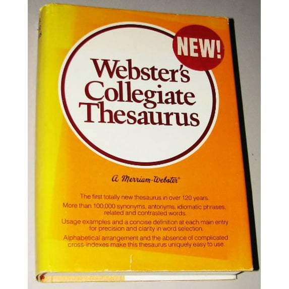 Pre-Owned Webster's Collegiate Thesaurus (Hardcover) 0877790698 9780877790693