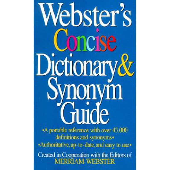 Pre-Owned Webster's Concise Dictionary & Synonym Guide (Paperback)