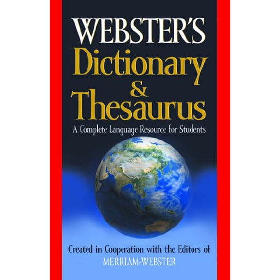 Pre-Owned Webster's Dictionary & Thesaurus by Merriam-Webster (Paperback), Textbooks, English
