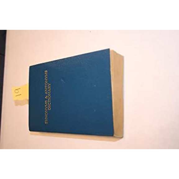 Pre-Owned Webster's Dictionary of Synonyms and Antonyms (Hardcover) 0883654709 9780883654705