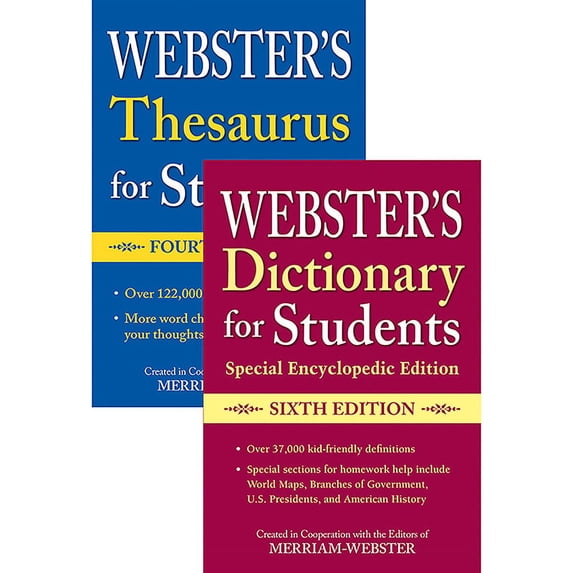 Webster's For Students Dictionary/Thesaurus Shrink-Wrapped Set | Bundle of 10 Sets
