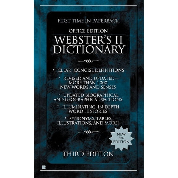 Webster's II Dictionary: Office Edition, Third Edition, (Paperback)