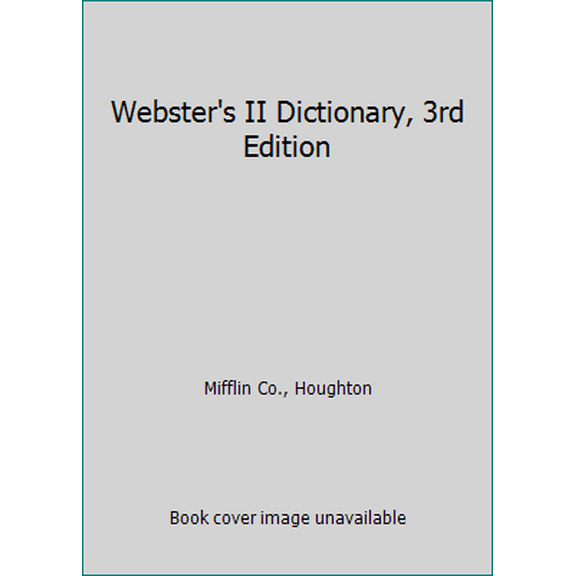 Pre-Owned Webster's II Dictionary: Office Edition, Third Edition (Mass Market Paperback) 0425204081 9780425204085