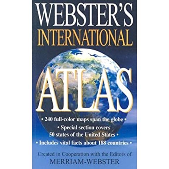 Pre-Owned Webster's International Atlas (Paperback) by Merriam-Webster (Creator)