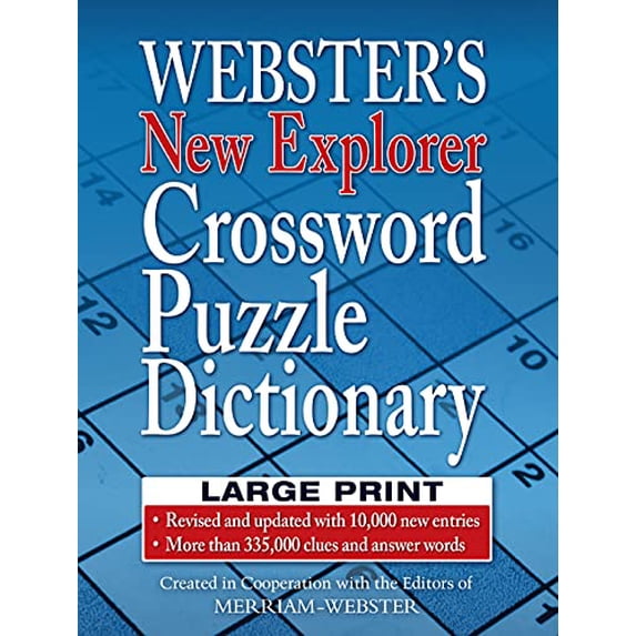 Pre-Owned Webster's New Explorer Crossword Puzzle Dictionary, Third Edition, Large Print Edition (Hardcover) 159695177X