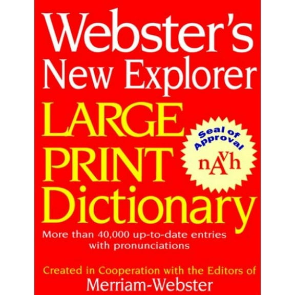 Pre-Owned Webster's New Explorer Large Print Dictionary (Hardcover) 1892859165 9781892859167