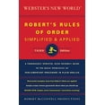 thumbnail image 1 of Pre-Owned Webster's New World Robert's Rules of Order Simplified and Applied, Third Ed. (Paperback) 0544236033 9780544236035, 1 of 1