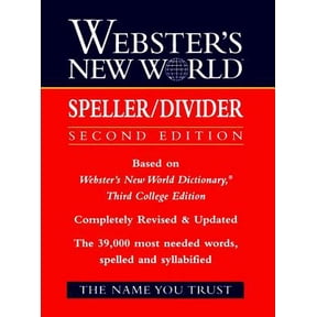 Pre-Owned Webster's New World Speller/Divider, 2nd Edition, 9780139536540, 013953654X, Paperback, 2nd Revised ed. edition