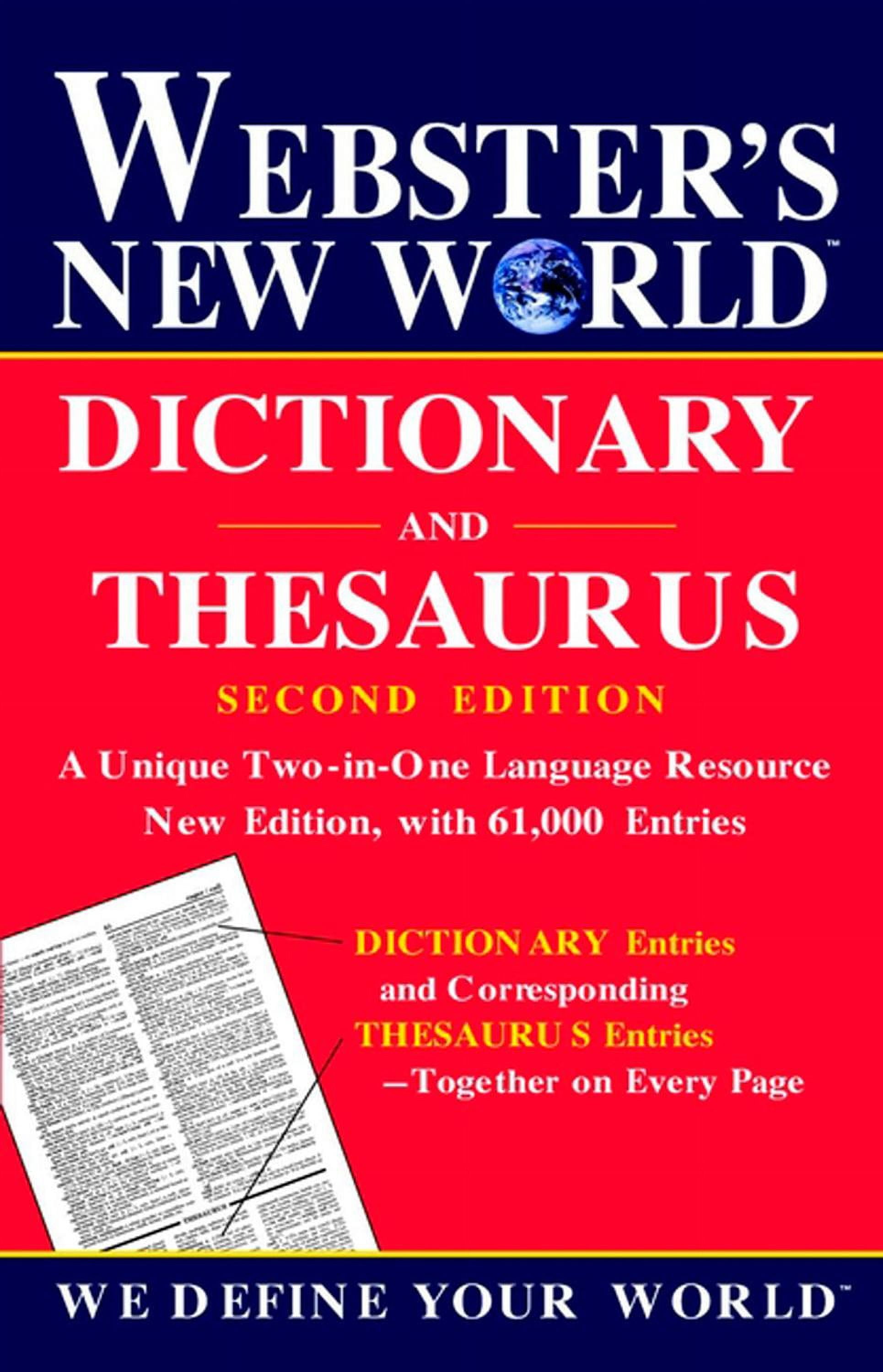 Webster S New World Webster S New World Dictionary And Thesaurus 2nd