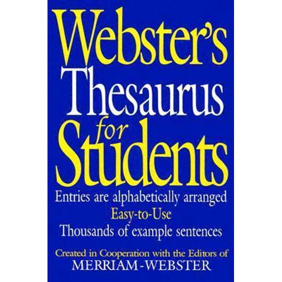 Pre-Owned Webster's Thesaurus for Students (Paperback) 1892859564 9781892859563