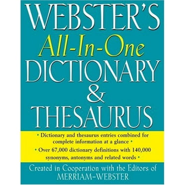 Pre-Owned Webster's All-In-One Dictionary & Thesaurus (Hardcover) 1596950463 9781596950467