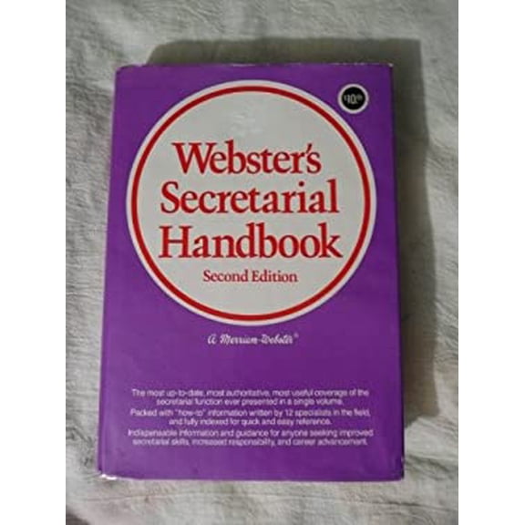 Pre-Owned Webster's Secretarial Handbook (Hardcover) 0877791368 9780877791362